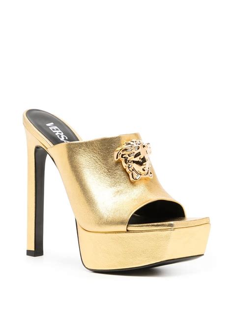 medusa oro versace|versace medusa platform heels.